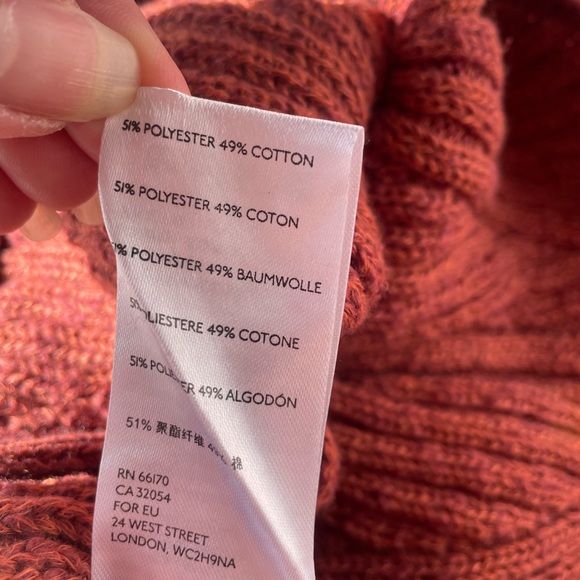 FREE PEOPLE Women's Mont Blanc Zip-Front Sweater Dress Size M Red NEW - Picture 11 of 11